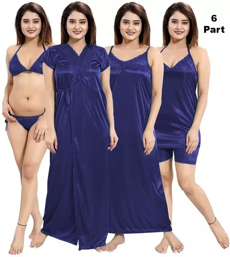 নারীদের জন্য এলিগেন্ট ৬ পিস নাইট ড্রেস সেট