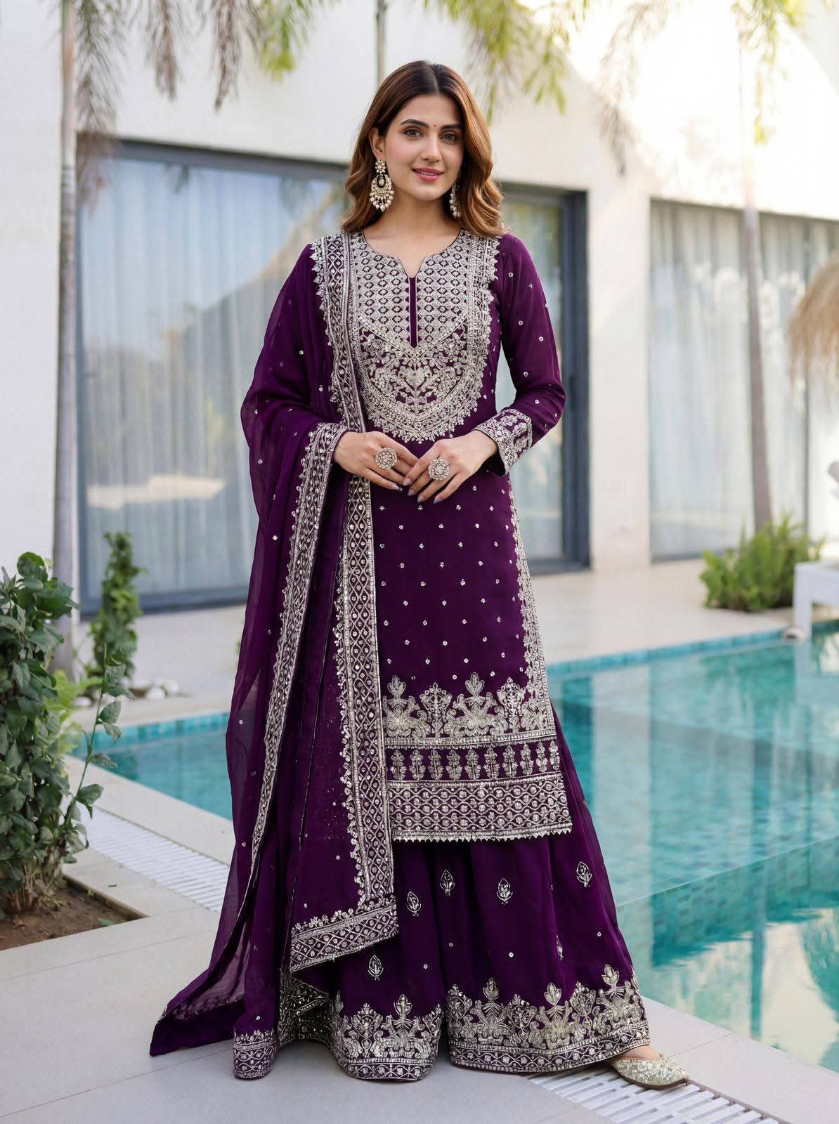 Luxury Soft Georgette Three Piece with Elegant Look
