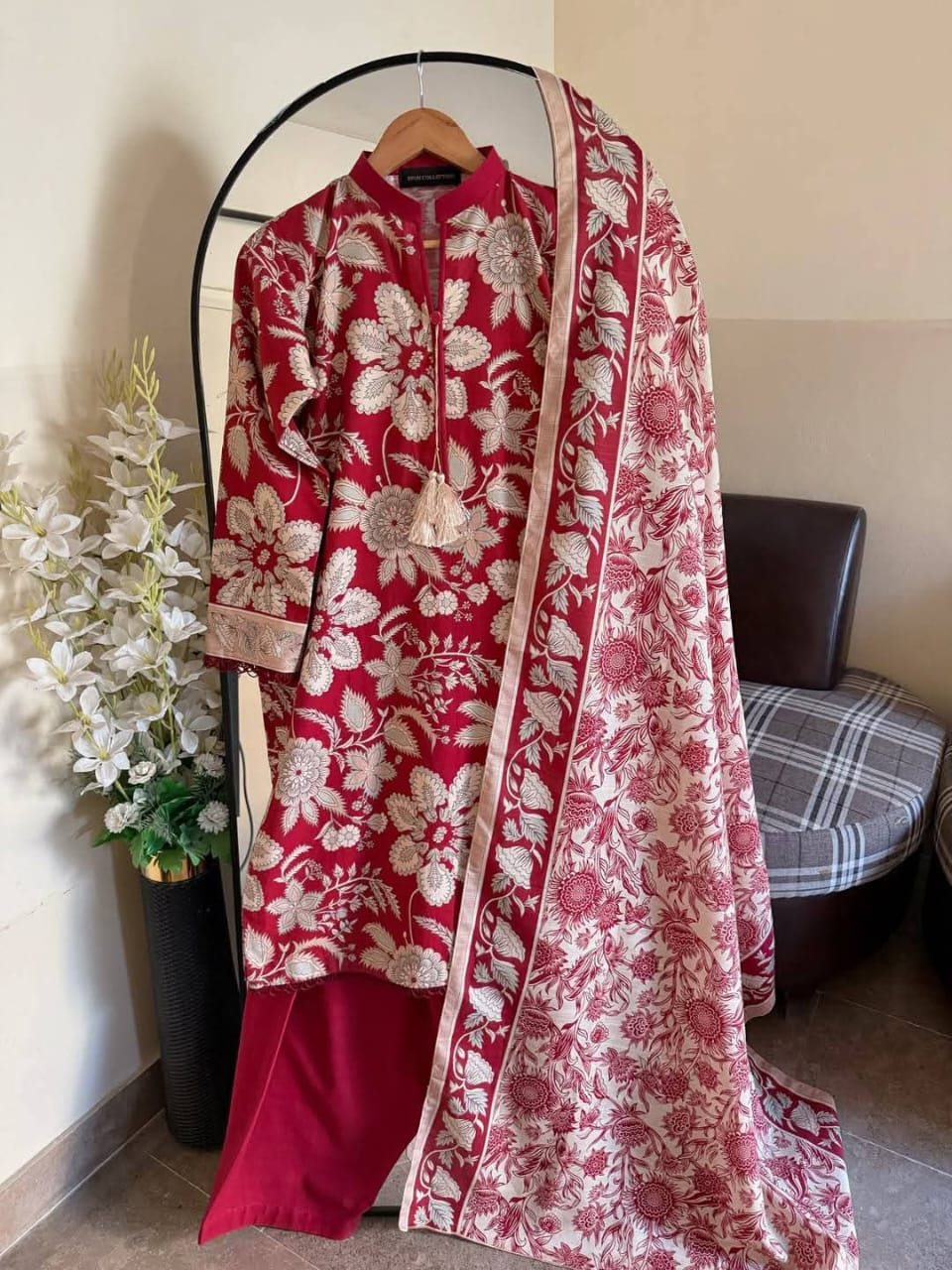 Trendy Digital Print Three Piece Outfit