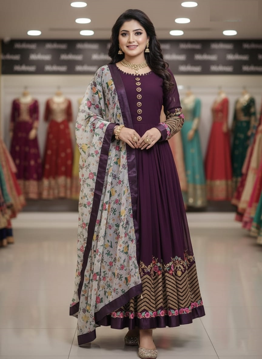 Jorjet Embroidery Party Dress for Woman