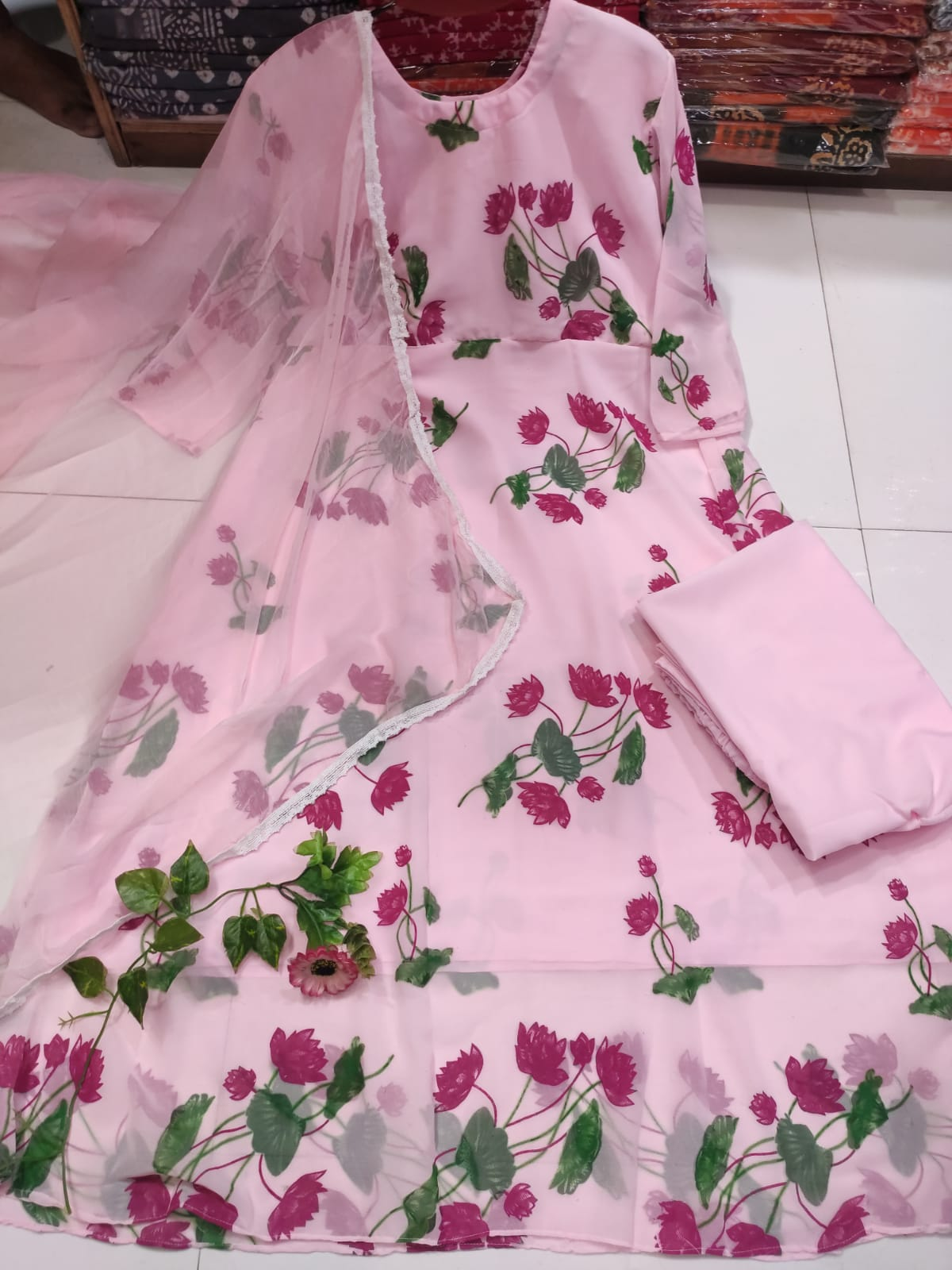 Readymade Gown Three Piece for woman