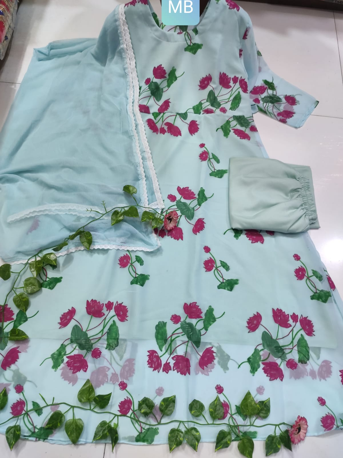 Readymade Gown Three Piece for woman