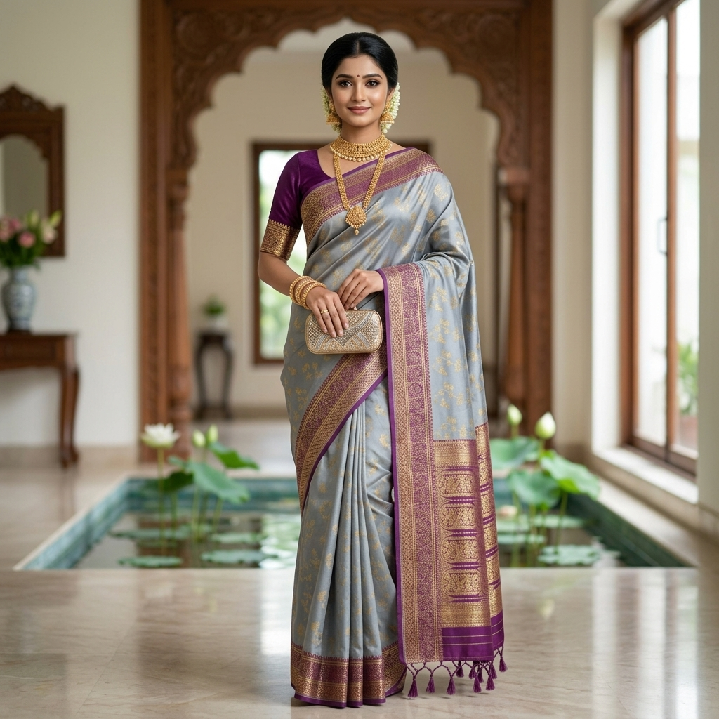 Premium Kashmiri Katan Saree for Women