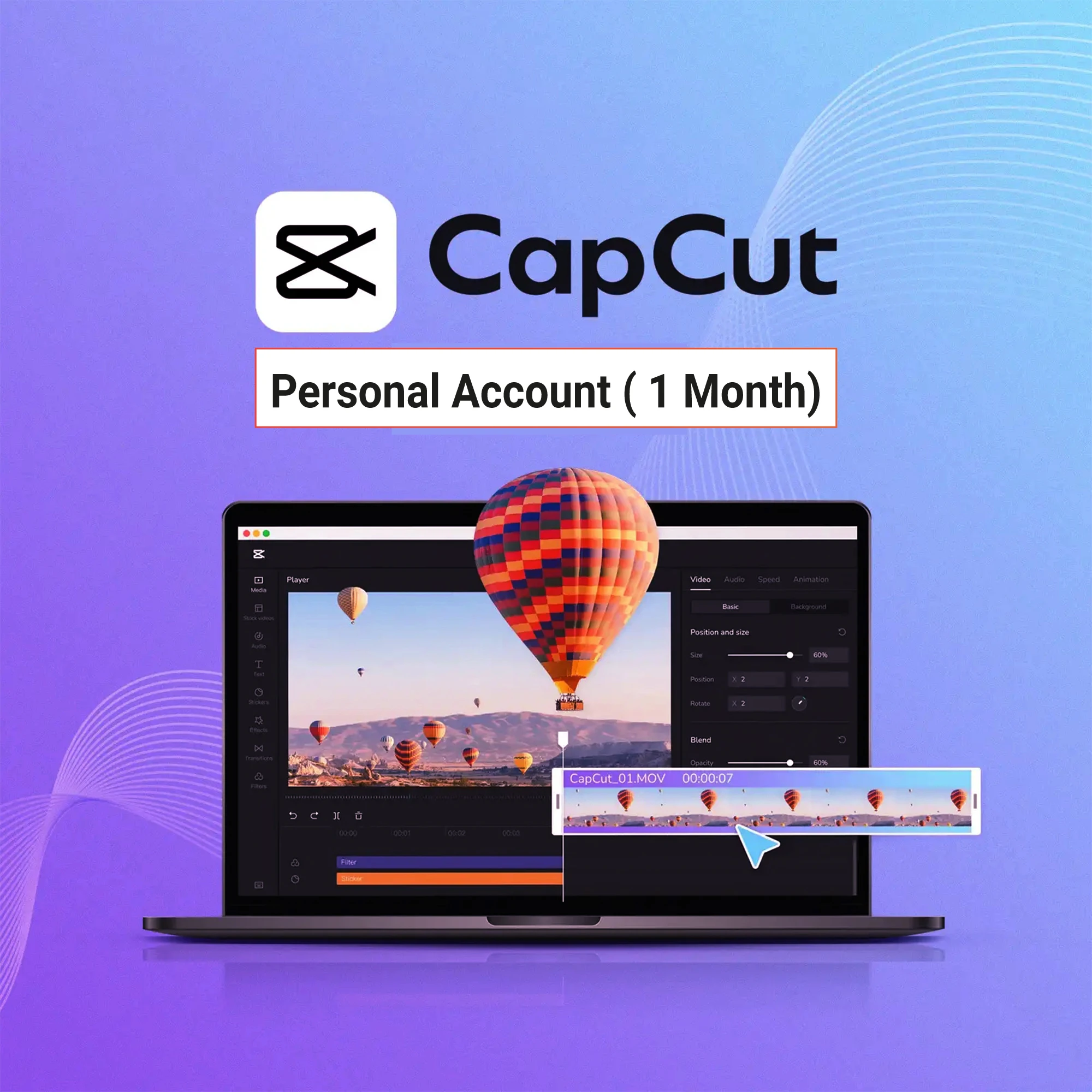 Capcut Pro Personal Account ( 1 Month)