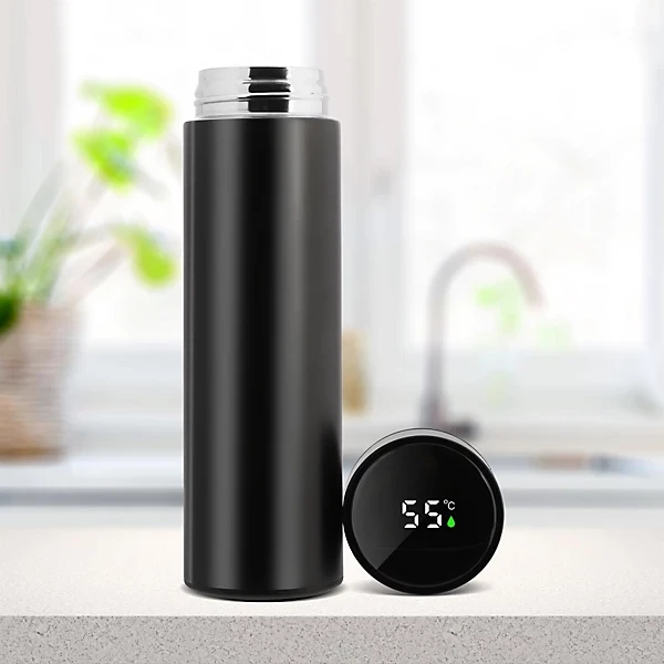 Thermos Water Bottle Temperature Display Vacuum Flask