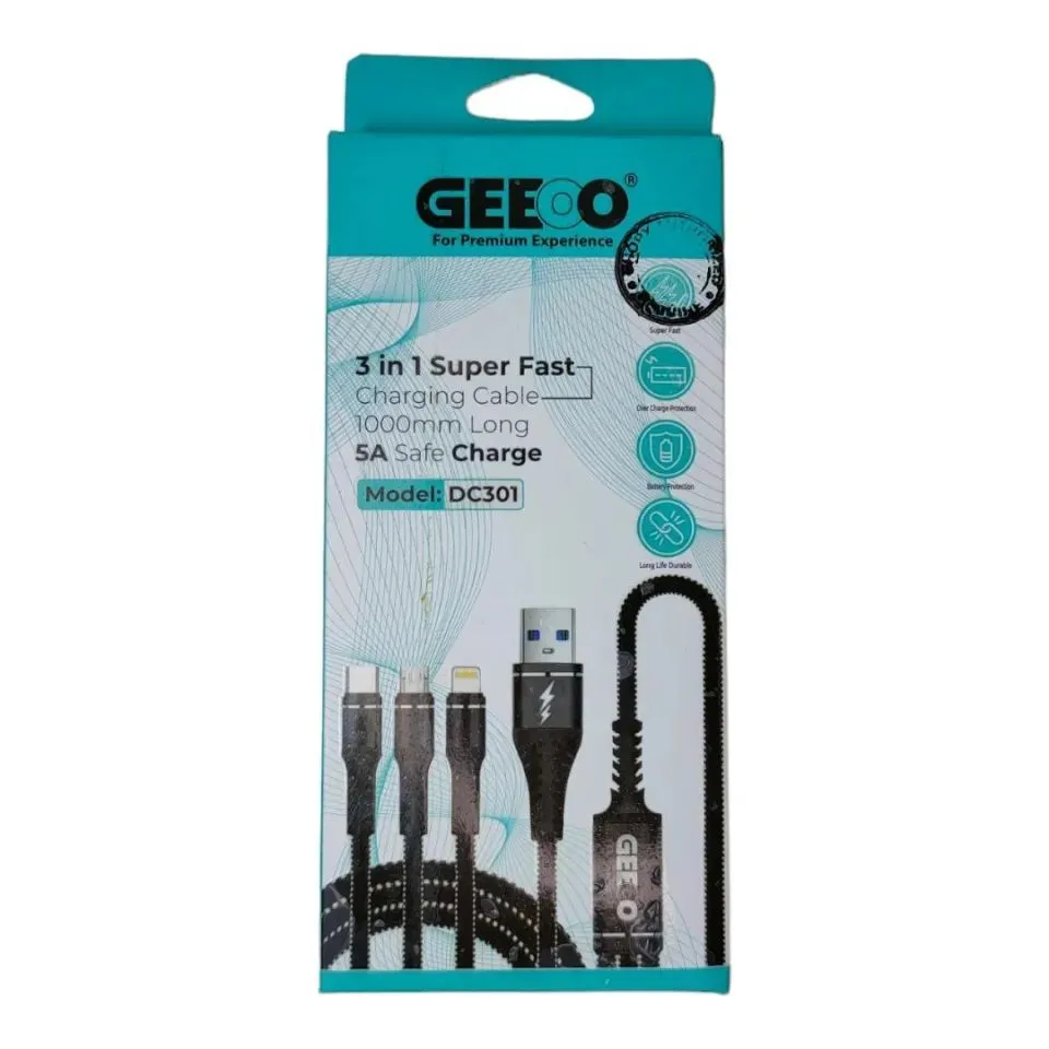 Geeoo DC-301 3in1 Long Data Cable