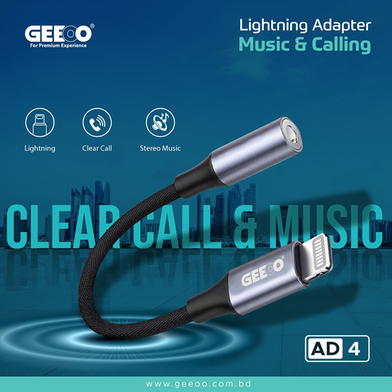 GEEOO AD4 Lightning to 3.5mm Adapter