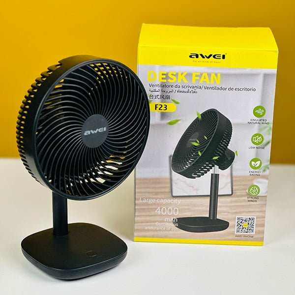 Awei F23 Mini Portable USB Desk Fan 4000mAh