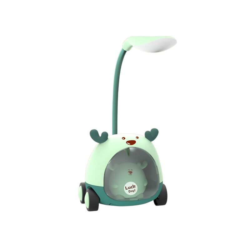 Foldable LED Study Lamp with Pen Holder & Sharpener for Kids