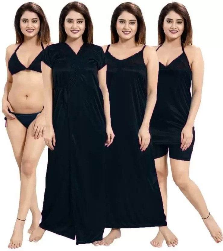 নারীদের জন্য এলিগেন্ট ৬ পিস নাইট ড্রেস সেট