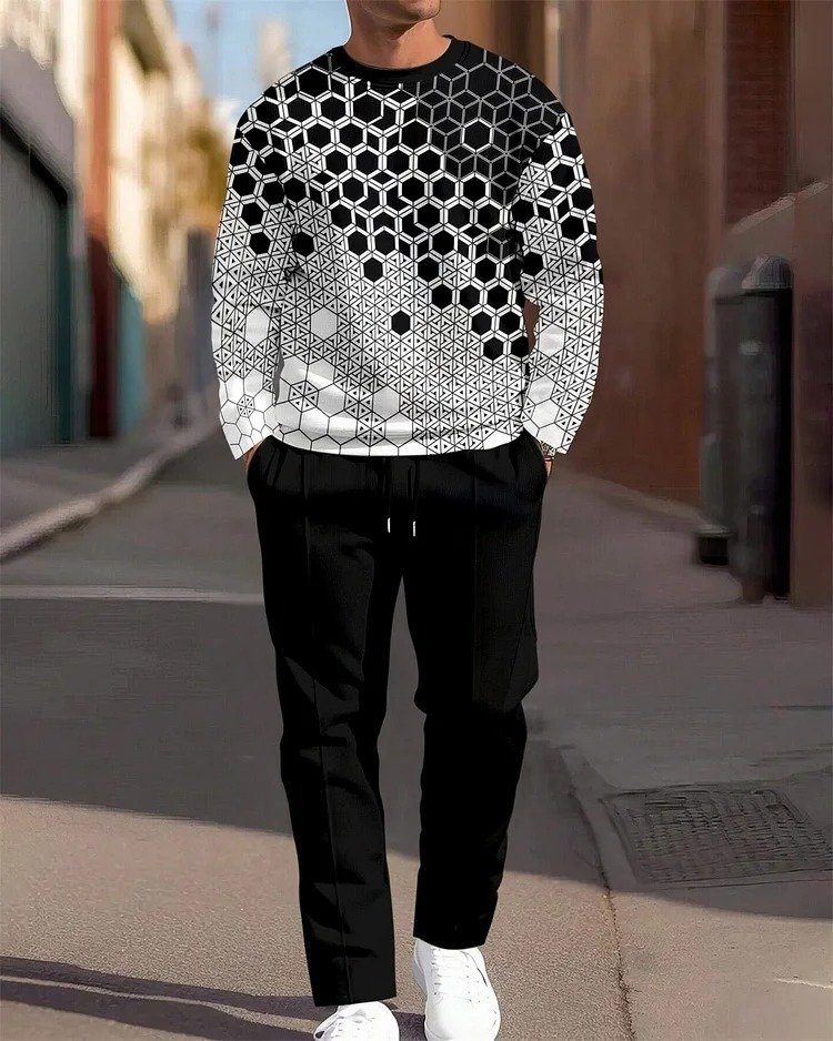 Modern Fashion Full Sleeve Tshirt & Trouser Combo Set