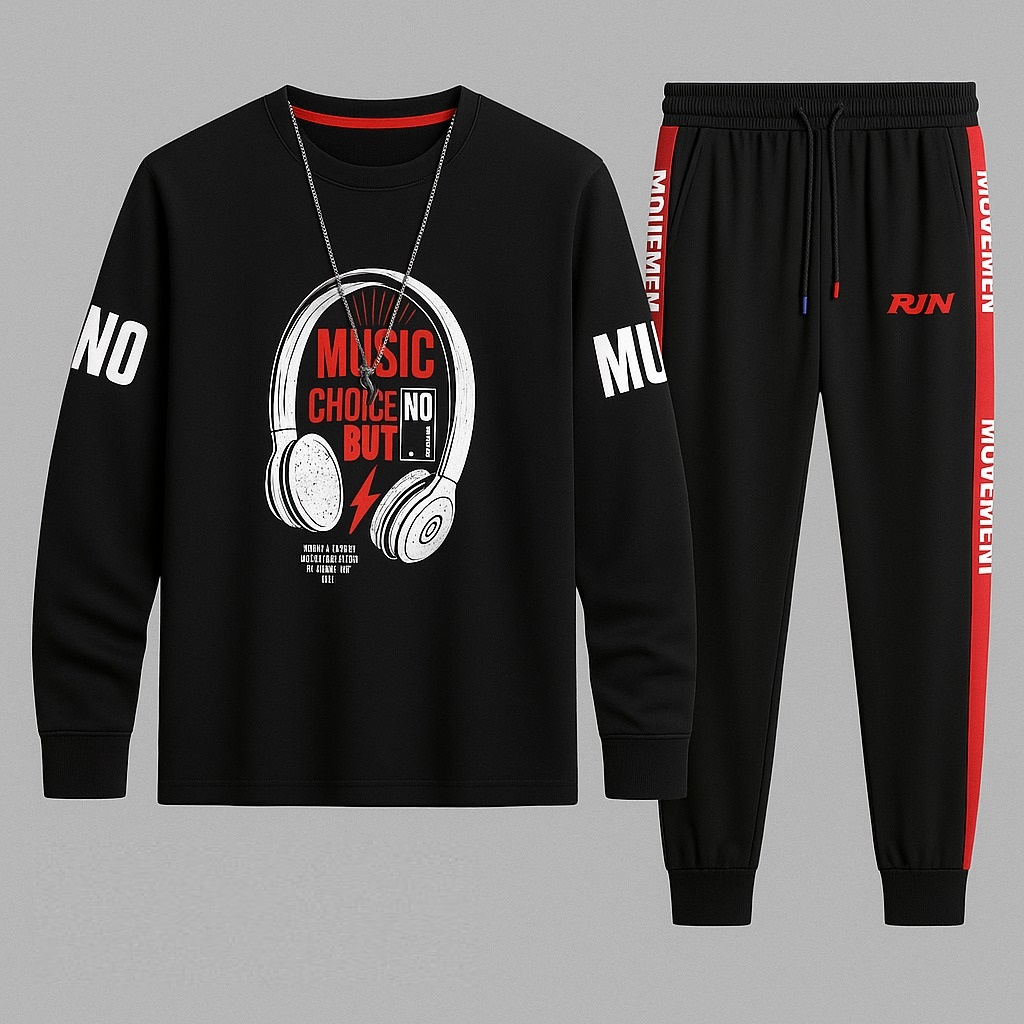Trendy Premium Full Sleeve Tshirt and Trouser Set