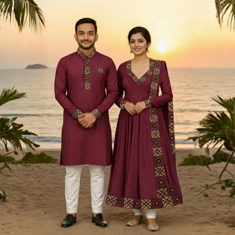 Eid Special Couple Panjabi Three Piece Combo