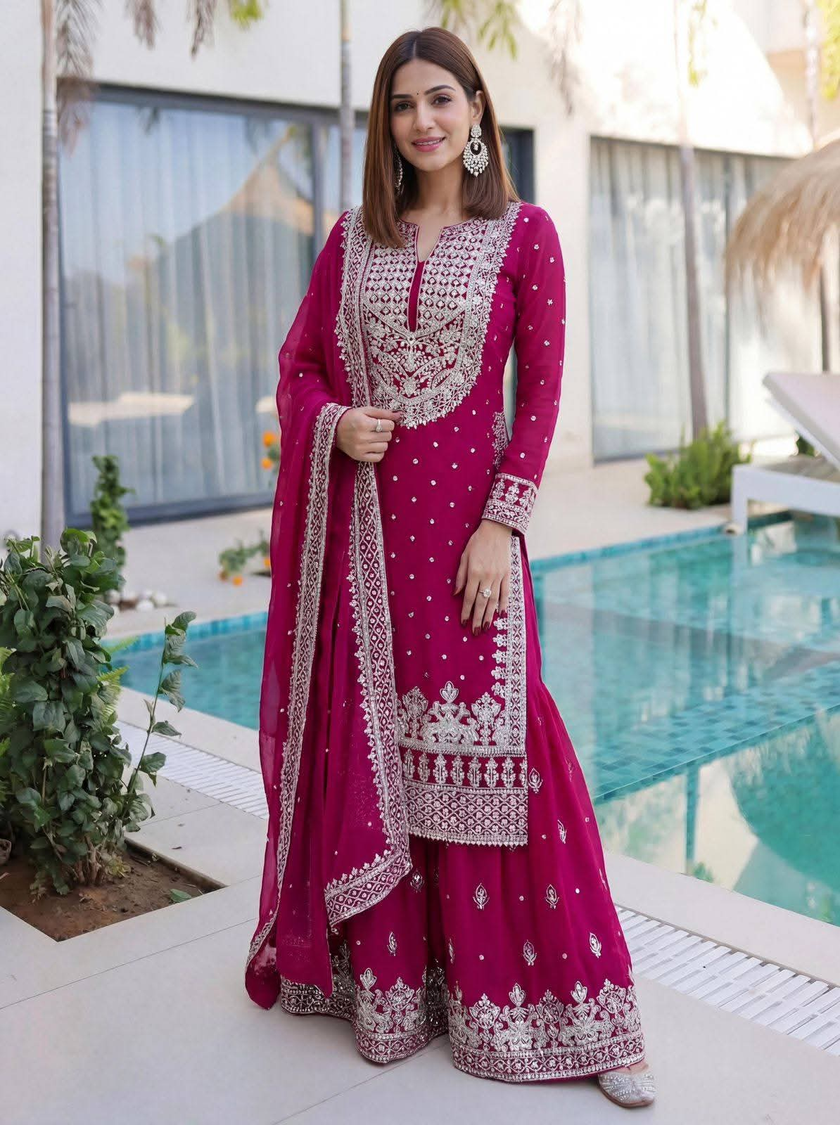 Luxury Soft Georgette Three Piece with Elegant Look