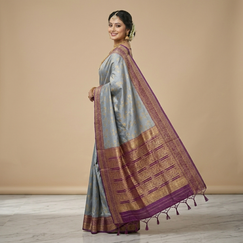 Premium Kashmiri Katan Saree for Women