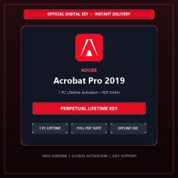 Adobe Acrobat Pro 2019 (1 PC) | Lifetime Activation License Key
