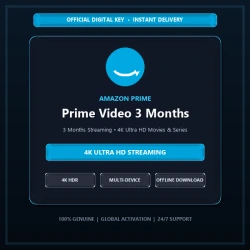 Amazon Prime Video 3 Months Subscription | 4K Ultra HD Streaming