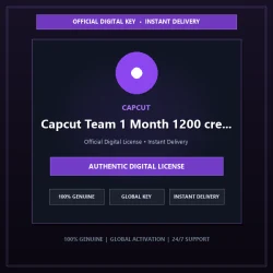 Capcut Team 1 Month 1200 credits | Official Digital License