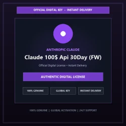 Claude 100$ Api 30Day (FW) | Official Digital License