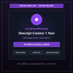 Descript Creator 1 Year | Official Digital License