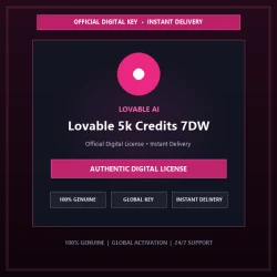 Lovable 5k Credits 7DW | Official Digital License