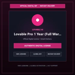 Lovable Pro 1 Year (Full Warranty) | Official Digital License