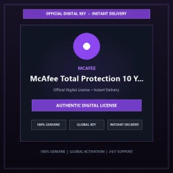 McAfee Total Protection 10 Year(15 Digit Key) | Official Digital License
