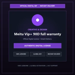 Meitu Vip+ 90D full warranty | Official Digital License
