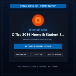 Microsoft Office 2016 Home & Student 1PC Account Bind Key | Official Digital Lic