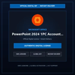 Microsoft PowerPoint 2024 1PC Account Bind Key | Official Digital License