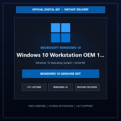 Microsoft Windows 10 Workstation OEM 1PC | Official Digital License