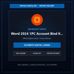 Microsoft Word 2024 1PC Account Bind Key | Official Digital License