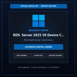 RDS  Server 2025 50 Device Client Access License (CAL) | Official Digital Licens