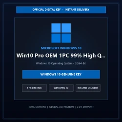 Win10 Pro OEM 1PC 99% High Quality (Warranty: 60 day) | Official Digital Lice
