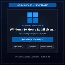 Windows 10 / 11 Home Retail License Key (1 PC) | Transferable Lifetime Activation