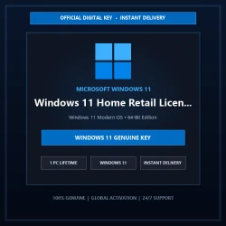 Windows 11 Home Retail License Key (1 PC) | Transferable Lifetime Activation